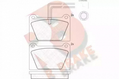 R BRAKE rb0356 -  Комплект тормозных колодок, дисковый тормоз